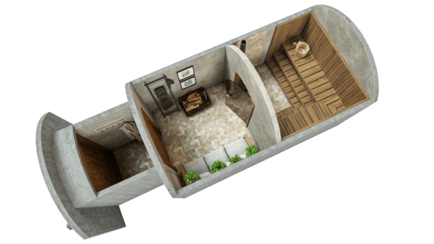 Saun 11,7 m² STANDARDPAKETT
